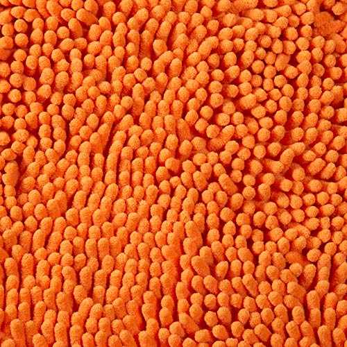Lavish Home Microfiber Memory Foam Bathmat Â– Oversized Padded Nonslip Accent Rug For Bathroom, Kitchen, Laundry Room, Wave Pattern (Orange) 32"X21"X1.25" #TOP1