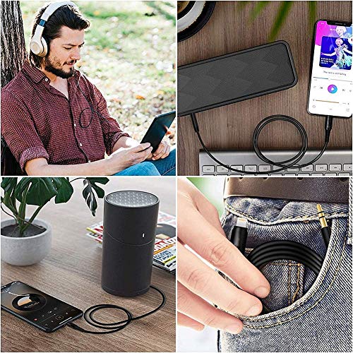 [Apple MFi Certified] iPhone AUX Cord for Car Stereo, Lightning to 3.5mm Audio Cable Compatible for iPhone 11/11 Pro/XS/XR/X 8 7 6/iPad, iPod to Speaker, Home Stereo, Headphone, Support iOS 13 (Black)