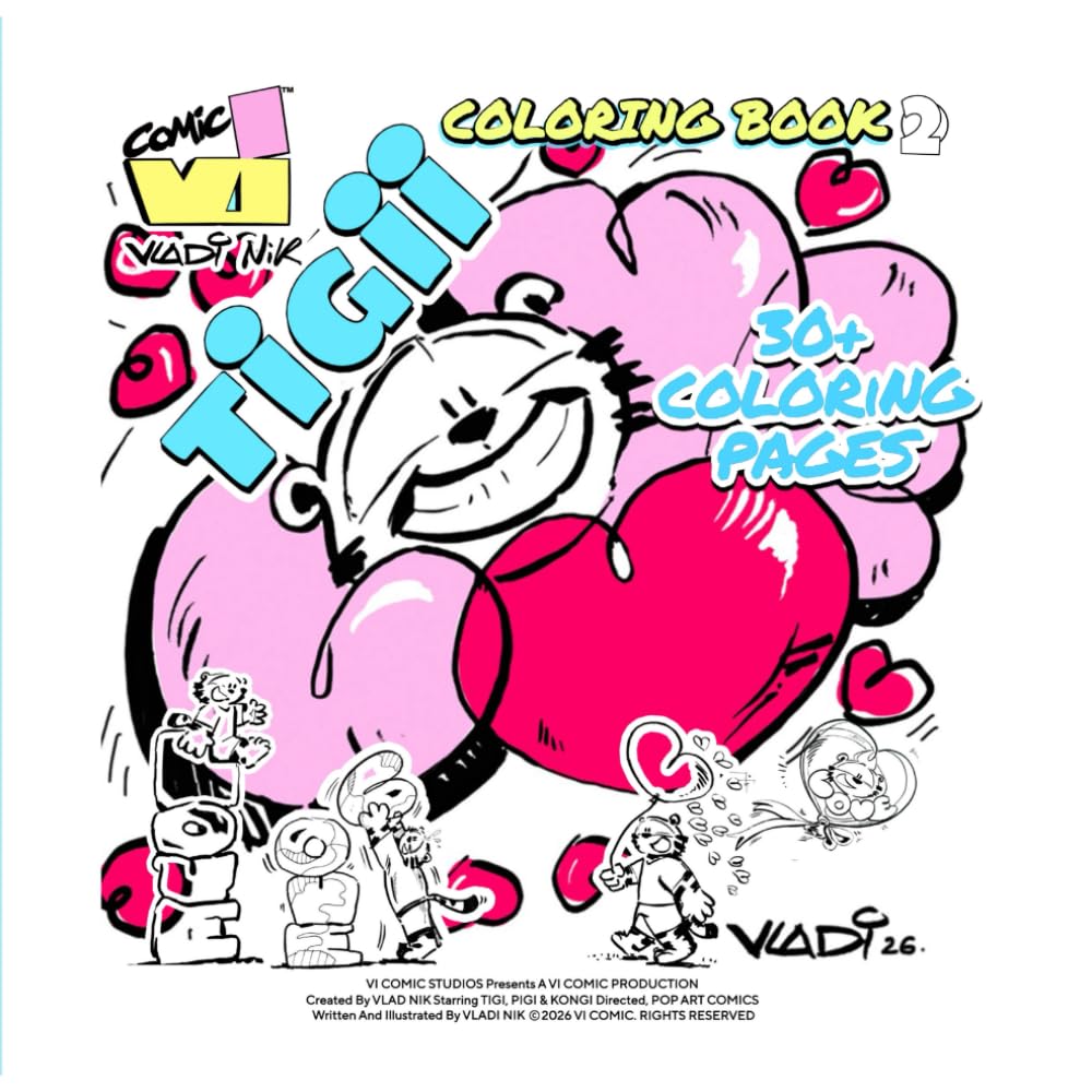 TiGii: Coloring Book 2: 30+ Coloring Pages (Blue Tiger Coloring Books)