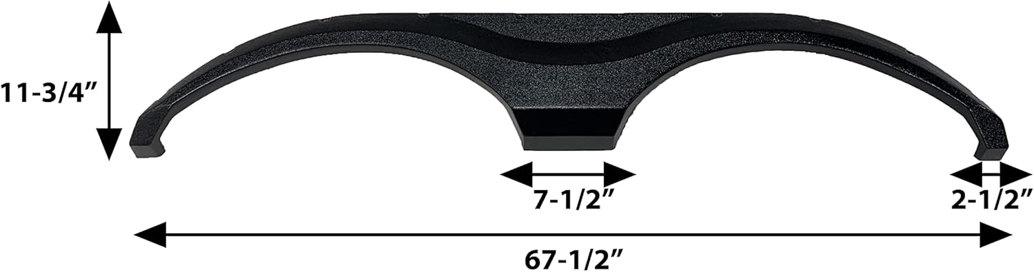 RV TRIM ABS TANDEM FENDER SKIRT .090 GA BLACK TEXTURED HC TT 570200