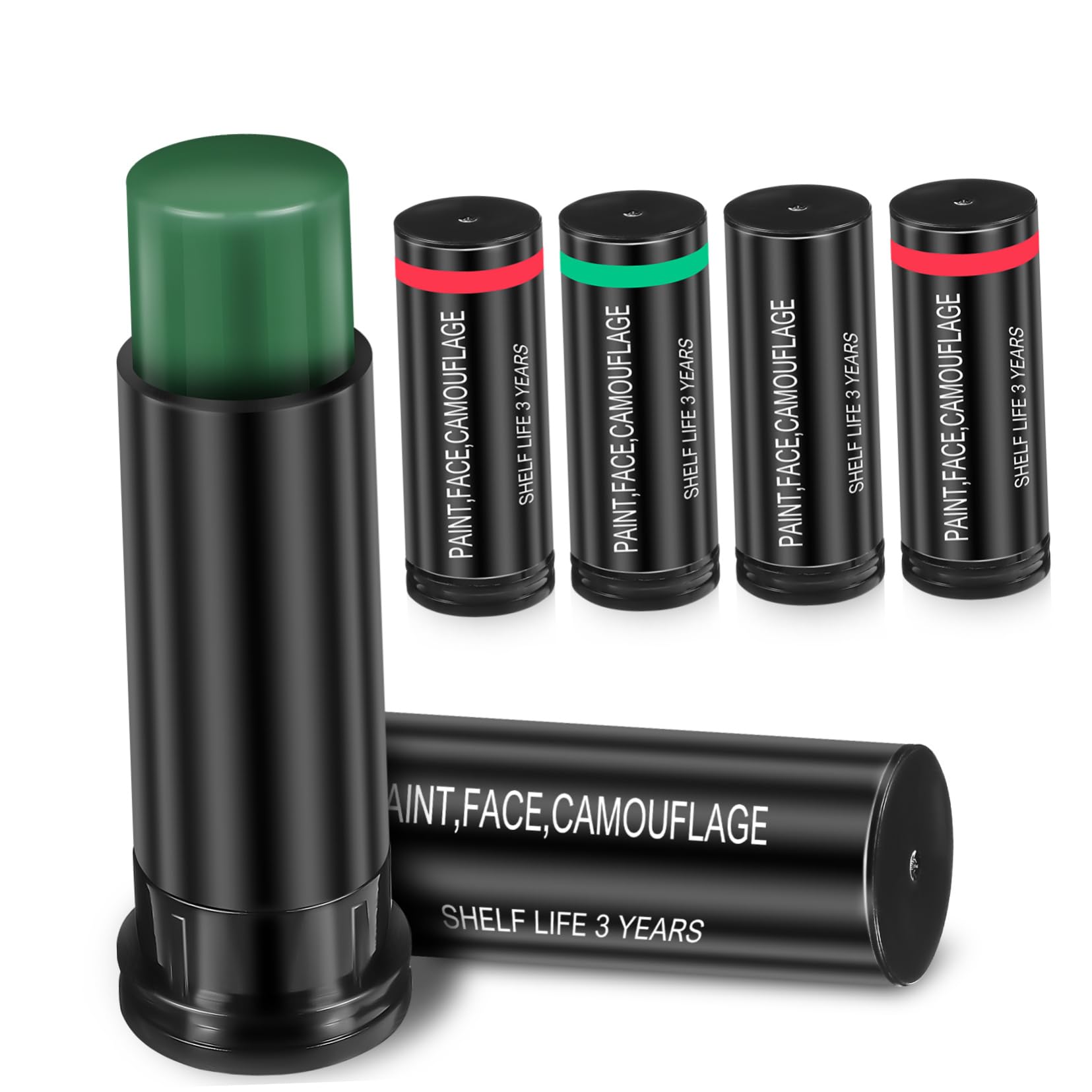 ARTSEWPLY 6Pcs Eye Black Sticks for Sports Makeup Face Paint for Football Baseball and Softball Easy to Apply and Remove for Athletes and Outdoor Events