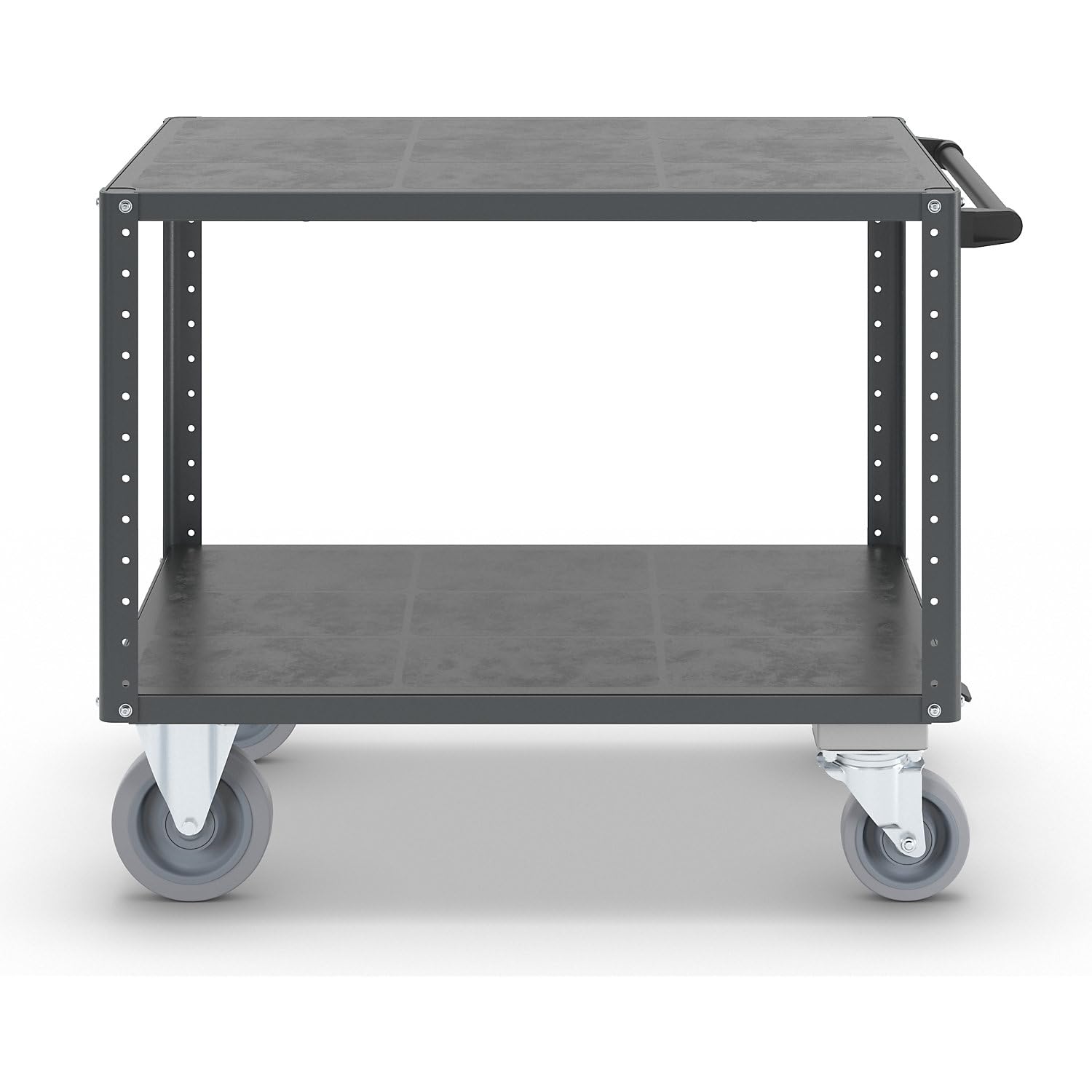 eurokraft | Chariot de Montage CustomLine | 2 tablettes | avec Blocage Central | Anthracite