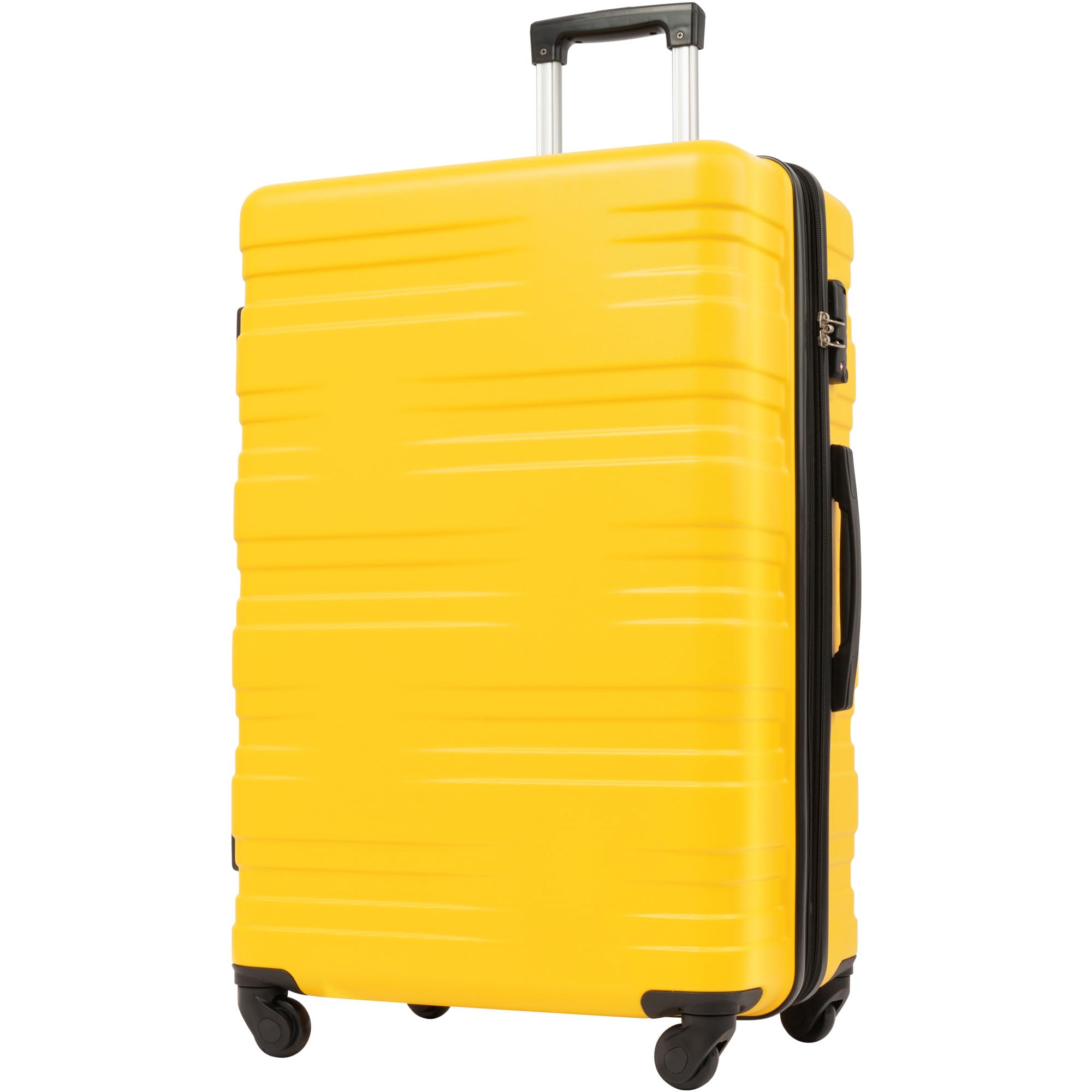 Merax28 IN Luggage Suitcase with Wheels Hard Case Expandable with Spinner Wheels-Yellow