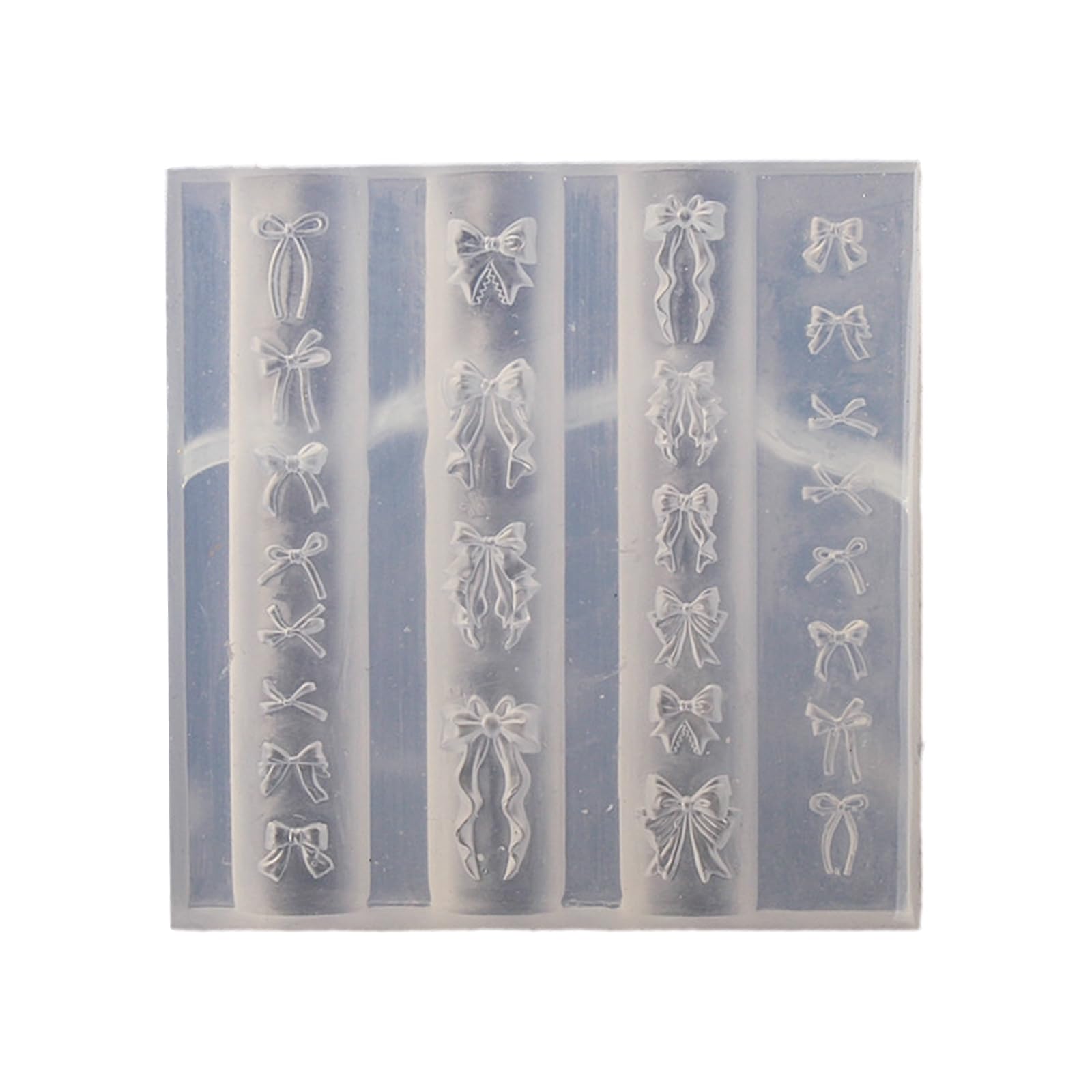 Maxtonser Silicone Nails Art Mold Accessory Bowknot Theme 3D Nails Decorative Mold Silicone Texture for Various Nails Types