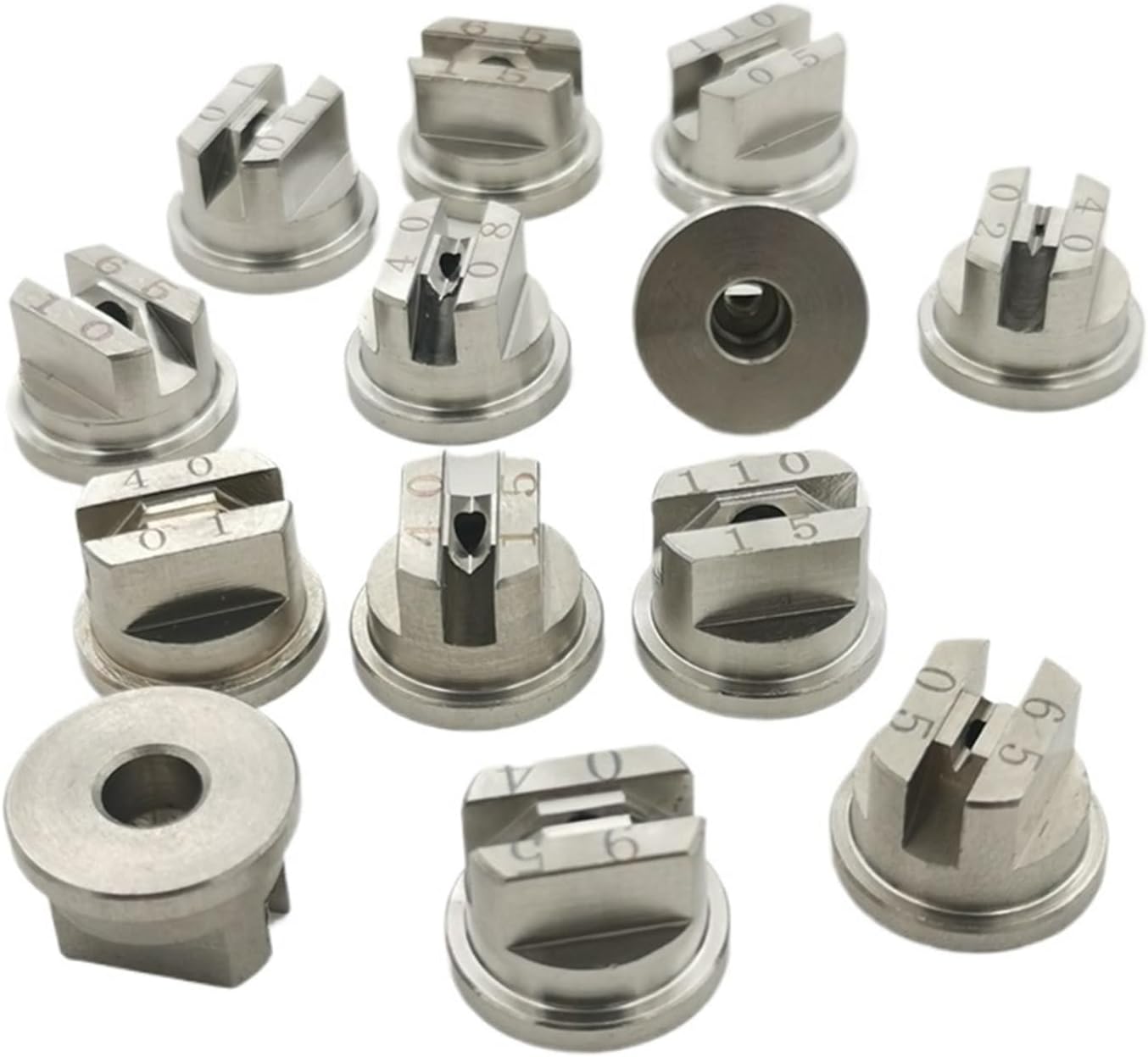 4 PCS Stainless Steel Agriculture Flat Fan Spray Nozzle Fan-shaped Irrigation Tips for Plant Protection Pesticide Spraying(4004)