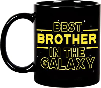 Fatbaby Best Brother in the Galaxy Coffee Mug - Funny Fathers Day or Brothers Birthday Gift