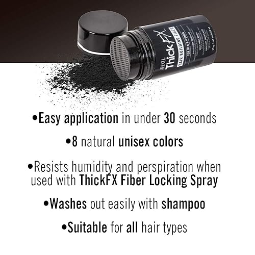 Miniatura 3 de Fibra de construcción de cabello negro para cabello más completo al instante, 0.42 oz