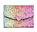 Women Glitter Sequins Purse Short Trifold Wallet Bling Card Holder Clutch
