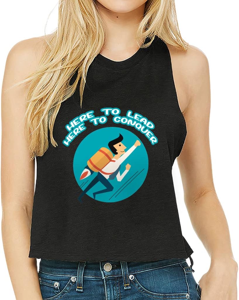 Cool Design Racerback Cropped Tank - Inspirational Women's Tank - Illustration Tank Top