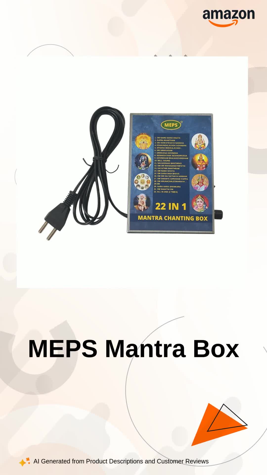 MEPS 22 in 1 Mantra Box Om Namo Naranayanaya Om Maha Ganadhipatiya