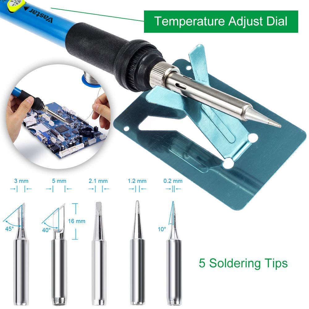 Vastar Soldering Iron Kit, Full Set 60W 110V Soldering Welding Iron Kit