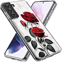 Vista 2 de Funda de doble capa para Samsung Galaxy Note 20 Ultra White Marble Red Roses
