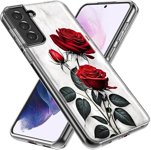 Miniatura 2 de Funda de doble capa para Samsung Galaxy Note 20 Ultra White Marble Red Roses