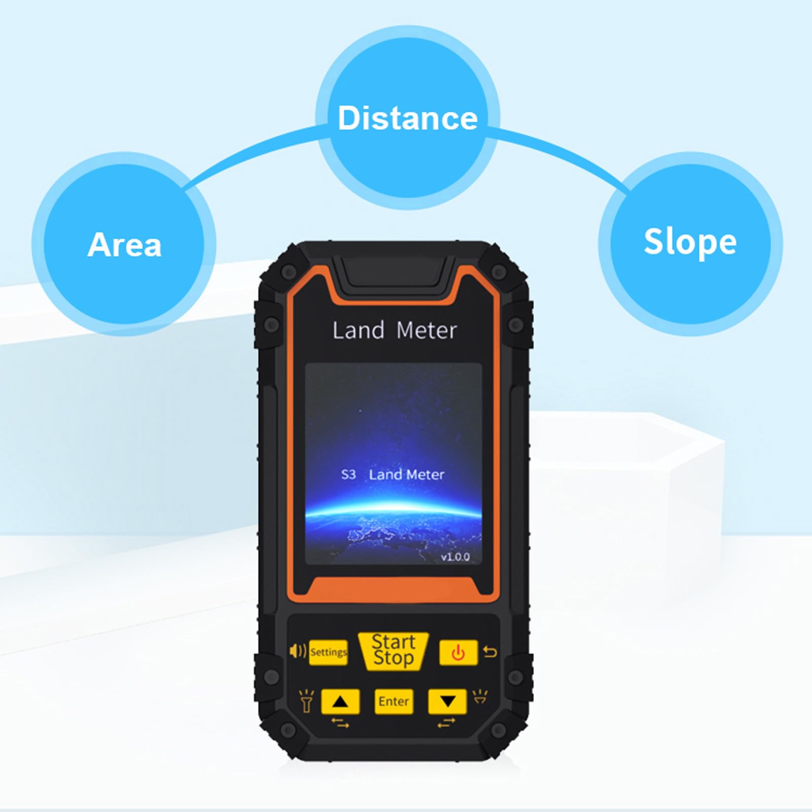 GPS Portátil para Topografía, Trayectoria en Tiempo Real Medidor de la Superficie del área de Transmisión de Voz, para Medición del Vehículo Al Aire Libre