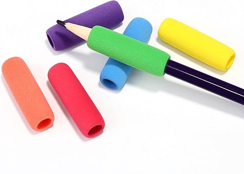 Vista 6 de Sumind Soportes para lápices, cojín de escritura para niños y estudiantes, colores surtidos, 1.57 pulgadas de largo (15 piezas)