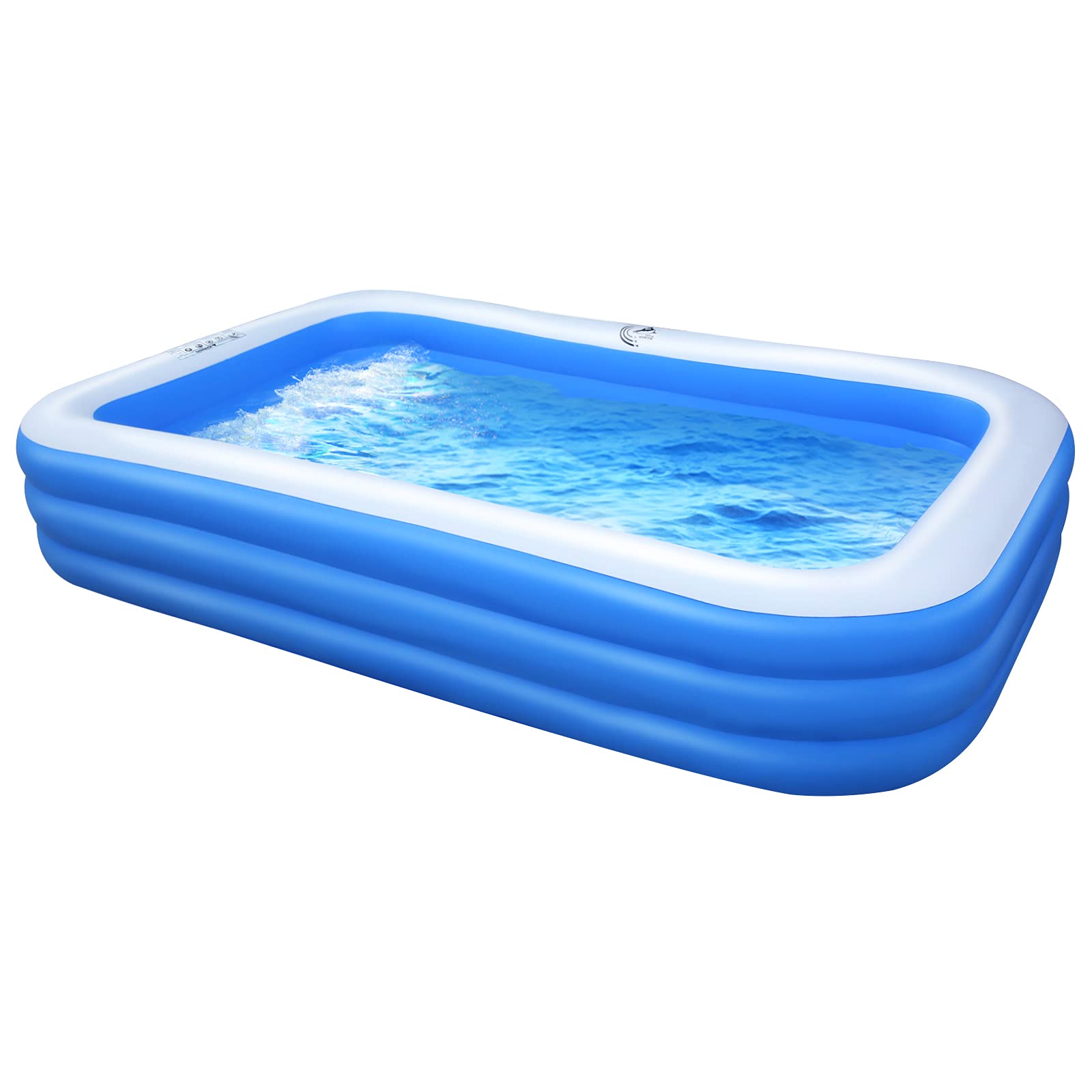 Inflatable Swimming Pool for Kids and Adults,Full-Sized Above Ground Rectangular Family Pools in 118''x72''x22'' for Kiddies,Toddlers Backyard Outdoor Summer Party