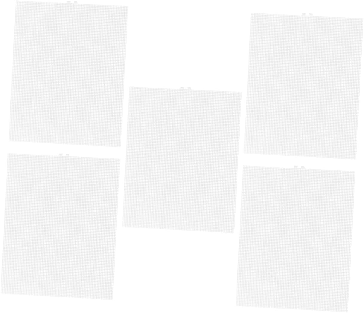 5pcs Plastic Mesh Canvas Sheets Embroidery Plastic Canvas for DIY Crochet Bag Making Stiff for Needle Point Projects