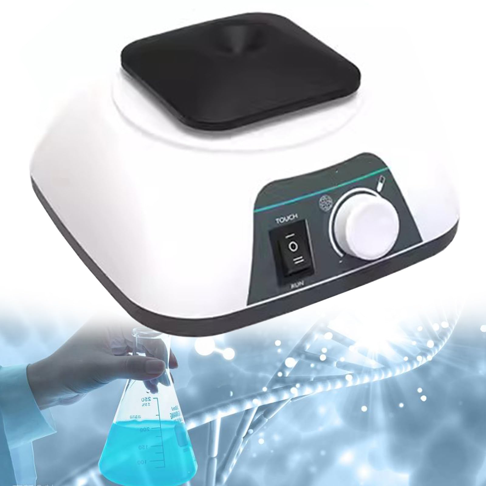 Mini Wirówka Laboratoryjna, do Probówek Wirówkowych i Probówek do Pobierania Krwi, Wielofunkcyjny Oscylator Wirowy, Wyposażony w 8 Wymiennych Modułów,VM-500S