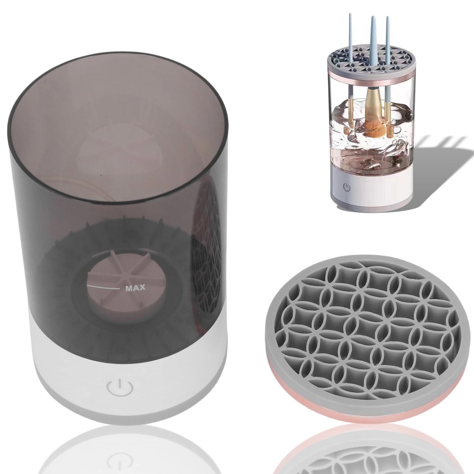Máquina Limpiadora de Brochas de Maquillaje Limpiador Automático de Brochas Limpiador de Brochas de Maquillaje Secador, Máquina Limpiadora de Brochas Eléctrica Rápida Limpiador
