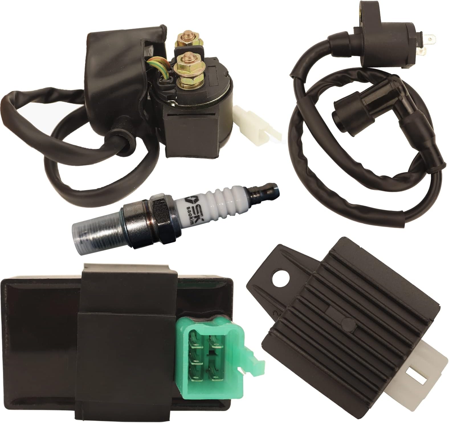 Ignition Coil Cdi Regulator Rectifier Relay Kit For 50 70 90 110 125cc Atv Quad Per Atv Dirt Bike Gokart 5070 90110 125cc - Foto 10