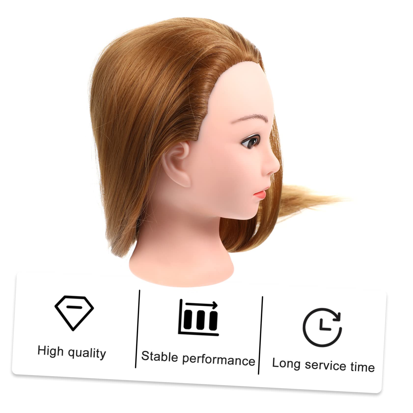 Tête de Mannequin D'entraînement pour Coiffure, Or, Fibre Haute Température