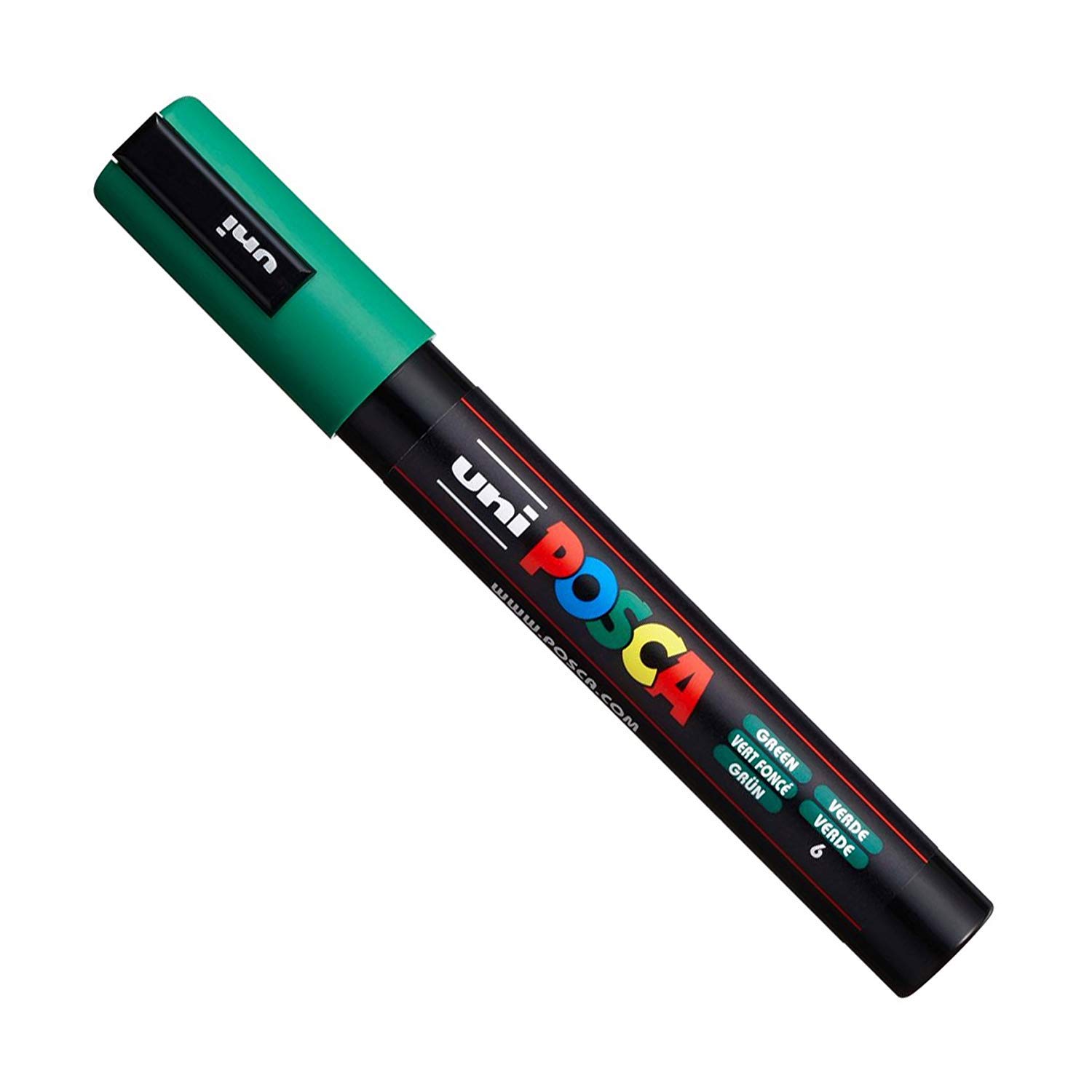 Uni Posca PC-5 M, pluma de pintura Art Marker Pen - Juego profesional de 12 - extra negro + blanco
