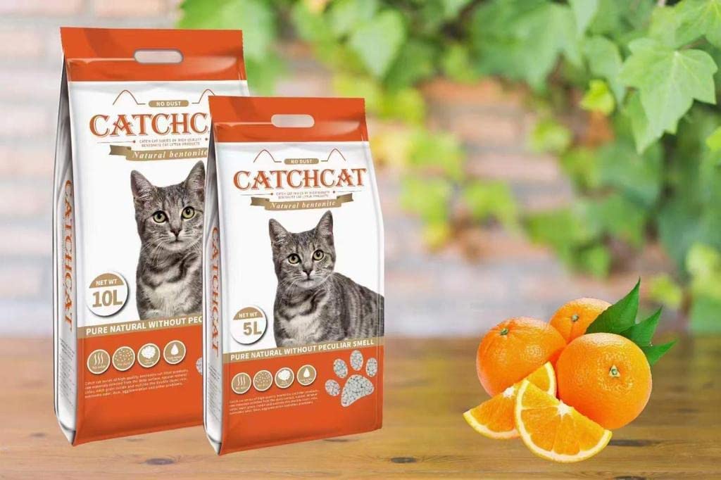 KAKEI Cat litter sand orange flavor clumping dust free 10L 8kg CATCHCAT
