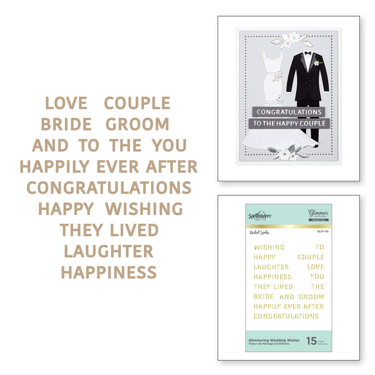 Wedding Season by Nichol Spohr - Glimmering Wedding Wishes - Glimmer Hot Foil Plates