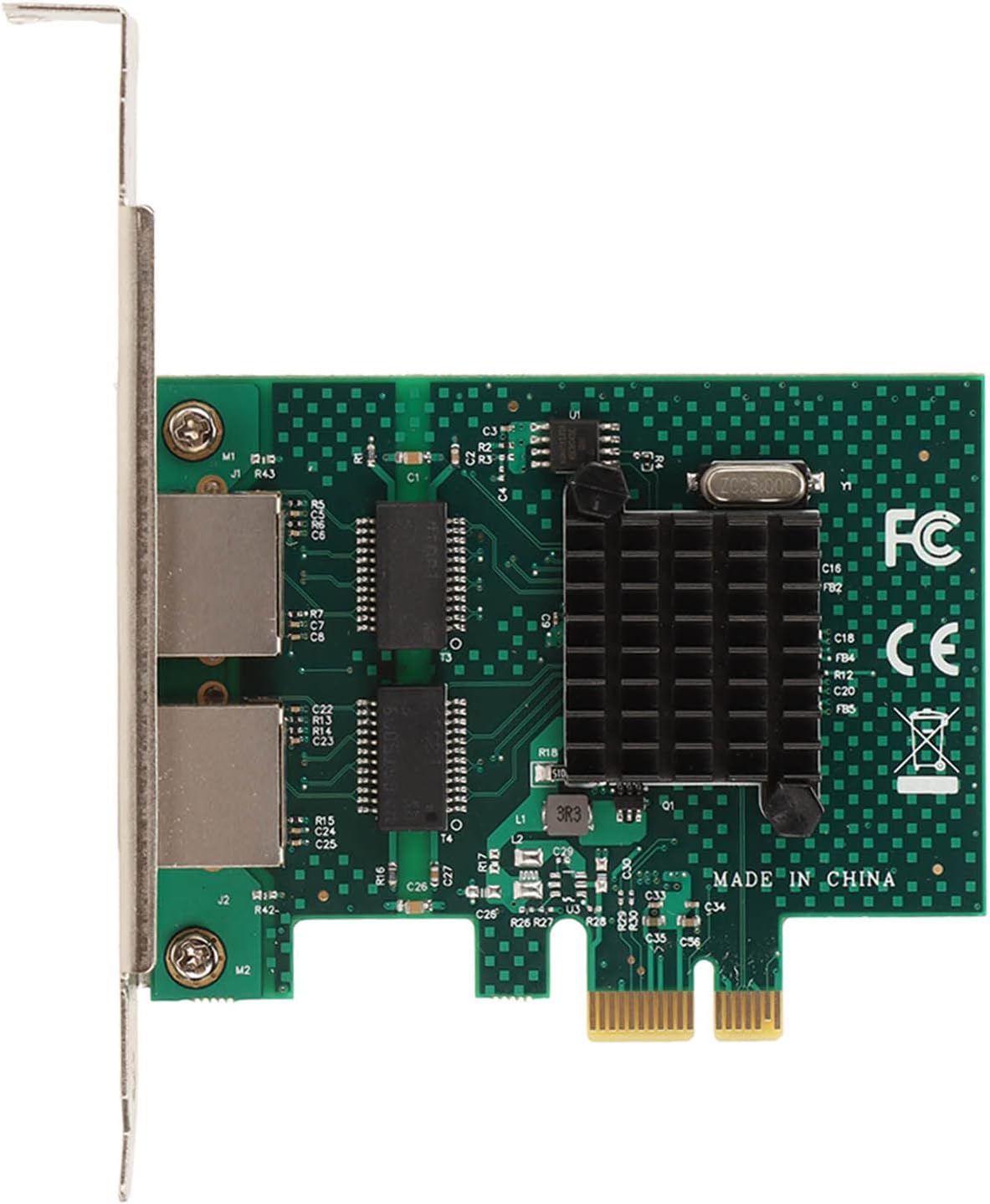 PCIe 2.1 1 x Dual Port PCIe Gigabit Network Card, BCM5720