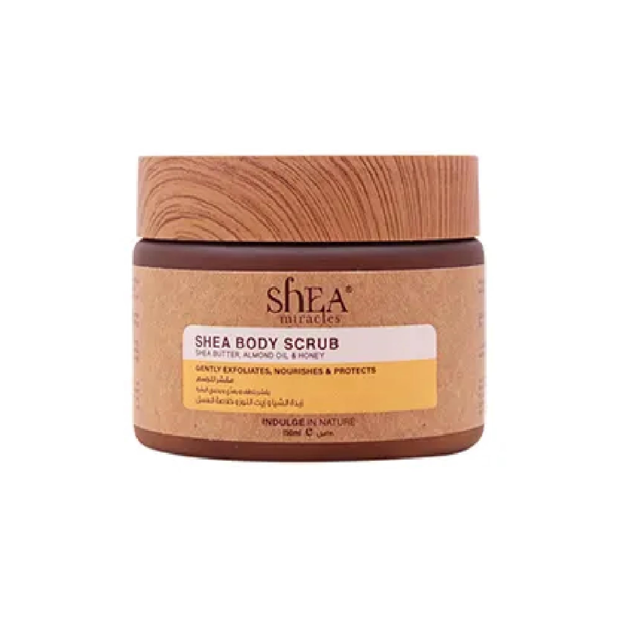 Shea Miracles Shea Body Scrub With Enriched Almond Oil & Honey, Remove Dead Cells, Nourish & Moisturize Skin, 500 ml