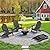 LUE BONA Folding Adirondack Chair, Adirondack Chairs Set of 2, Cup Holder, Woodgrain, Fire Pit, Patio, Pool, Black