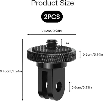 Tripod Mount Adapter for Gopro 2 Packs 1/4 -20 Conversion Adapter