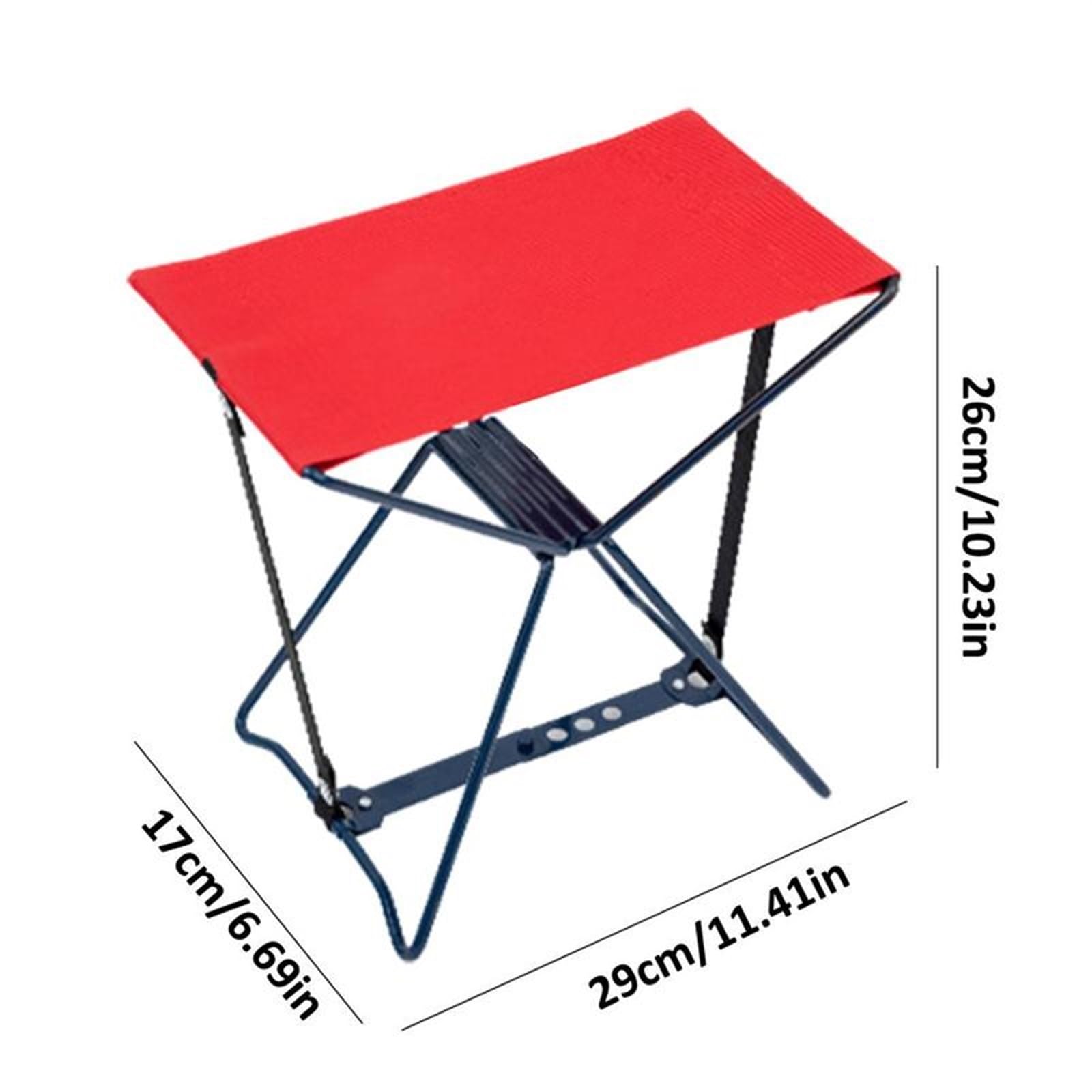 Sgabello da campeggio pieghevole per esterni, portatile, leggero, compatto, da viaggio, per campeggio, escursionismo, pesca (rosso