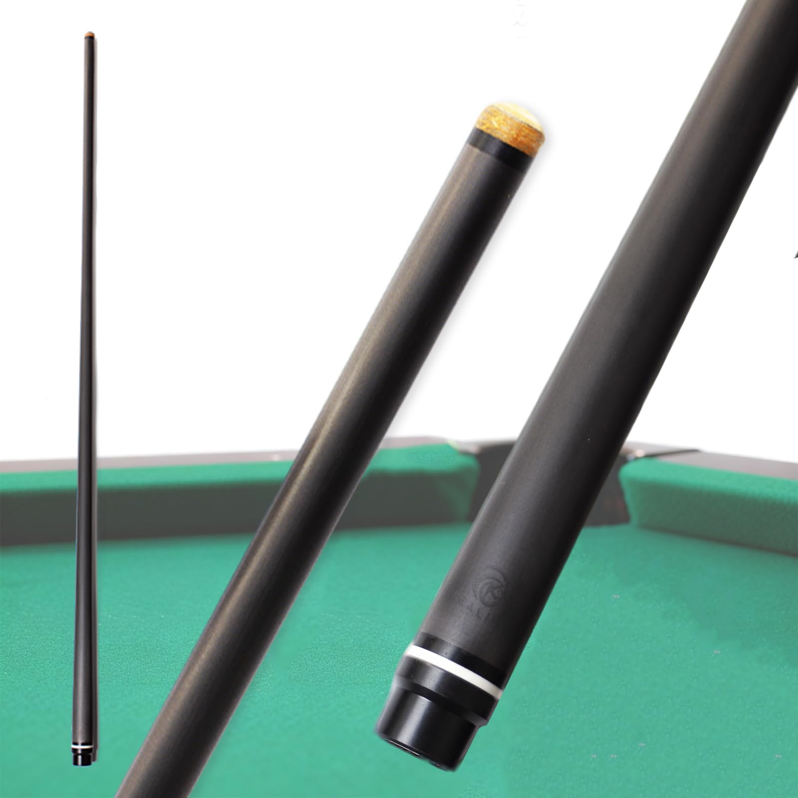 KHEALING 29-inch PING Carbon Pool Cue, Single Shaft, 11.8mm, 12.5mm, or 13mm Tips, Ultra Smooth and Controllable, Pro Taper (Uni-loc For Predator_11.8mm)