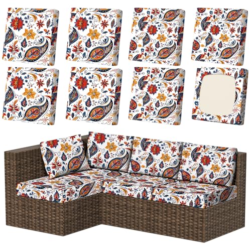 Large Patio Outdoor Cushion Covers, Stretch Couch Chair Furniture Slipcover