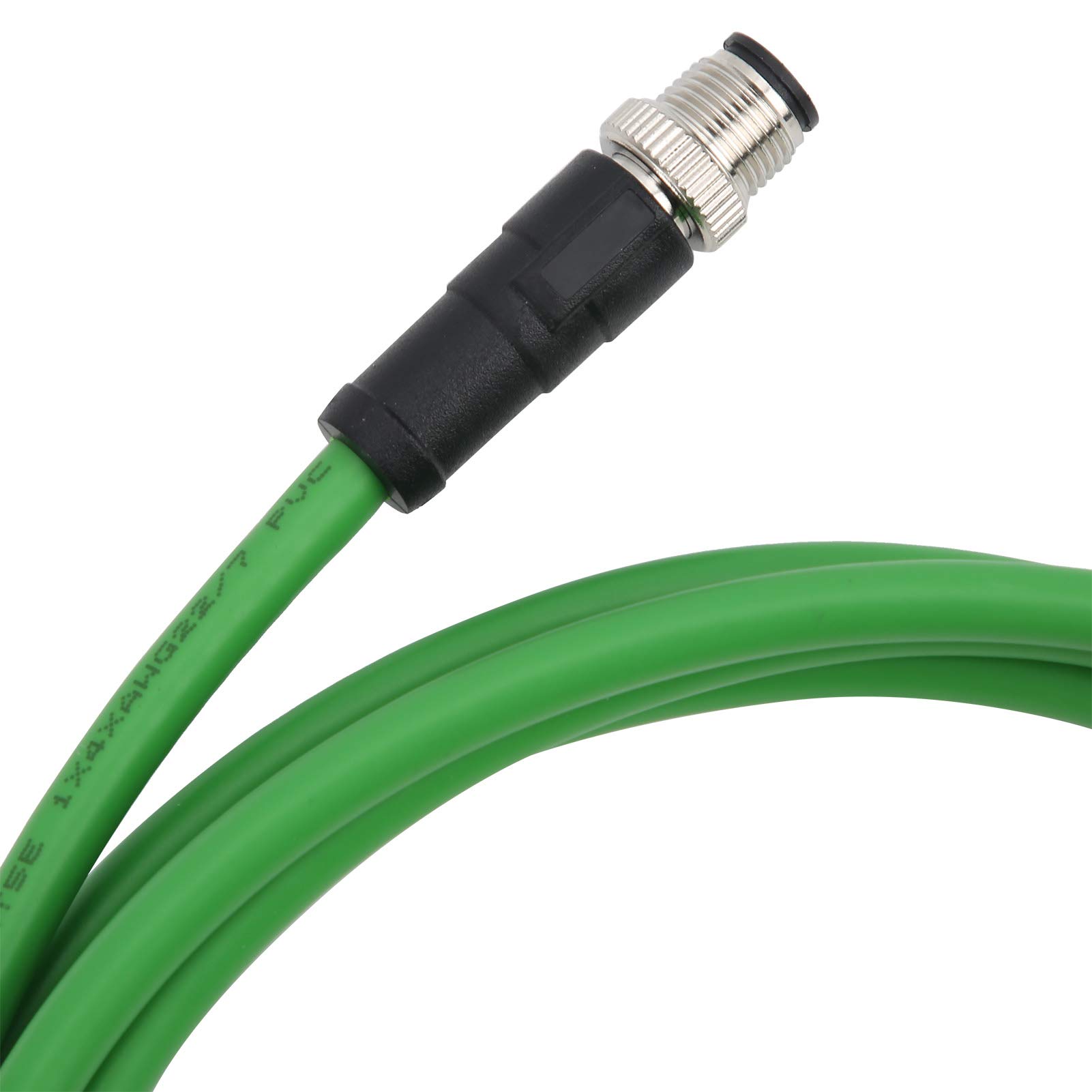 Jenngaoo Cavo Ethernet, cavo patch da M12 a RJ45 Cavo di rete a 4 pin per applicazioni Ethernet industriali Cavo schermato IP67 Impermeabile (3m/9,8 piedi)
