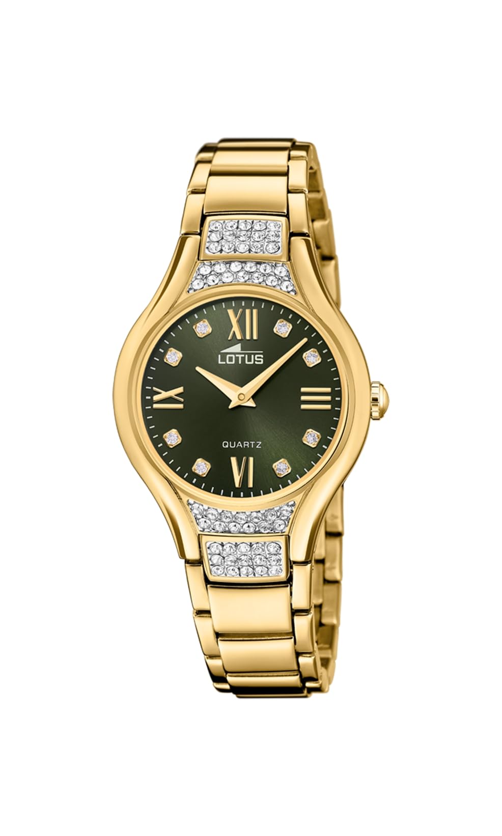 LOTUS Reloj Mujer Analógico de Acero Inoxidable 316l Dorado | Movimiento de Cuarzo, Cristal Mineral de Alta Resistencia, Resistente al Agua 5 ATM, Special Prices 18911/6