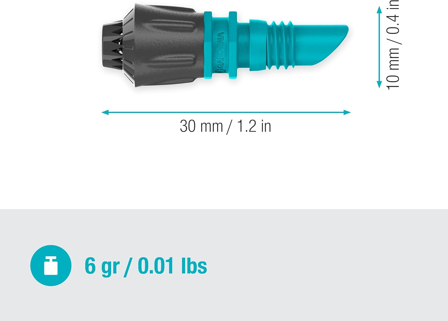 Gardena Micro-Drip-System Spray Nozzle 360 Degrees: All-Round 360 Degree Spray Head, Adjustable, Water-Saving Sprinkling, Comprehensive, Spraying Range Approx. 3 m (13322-20)
