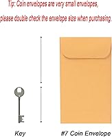 Vista 2 de 500 sobres para monedas #7, sobres de papel kraft marrón de 3.5 x 6.5 pulgadas, sobres clásicos de piezas pequeñas con solapa engomada autoadhesiva