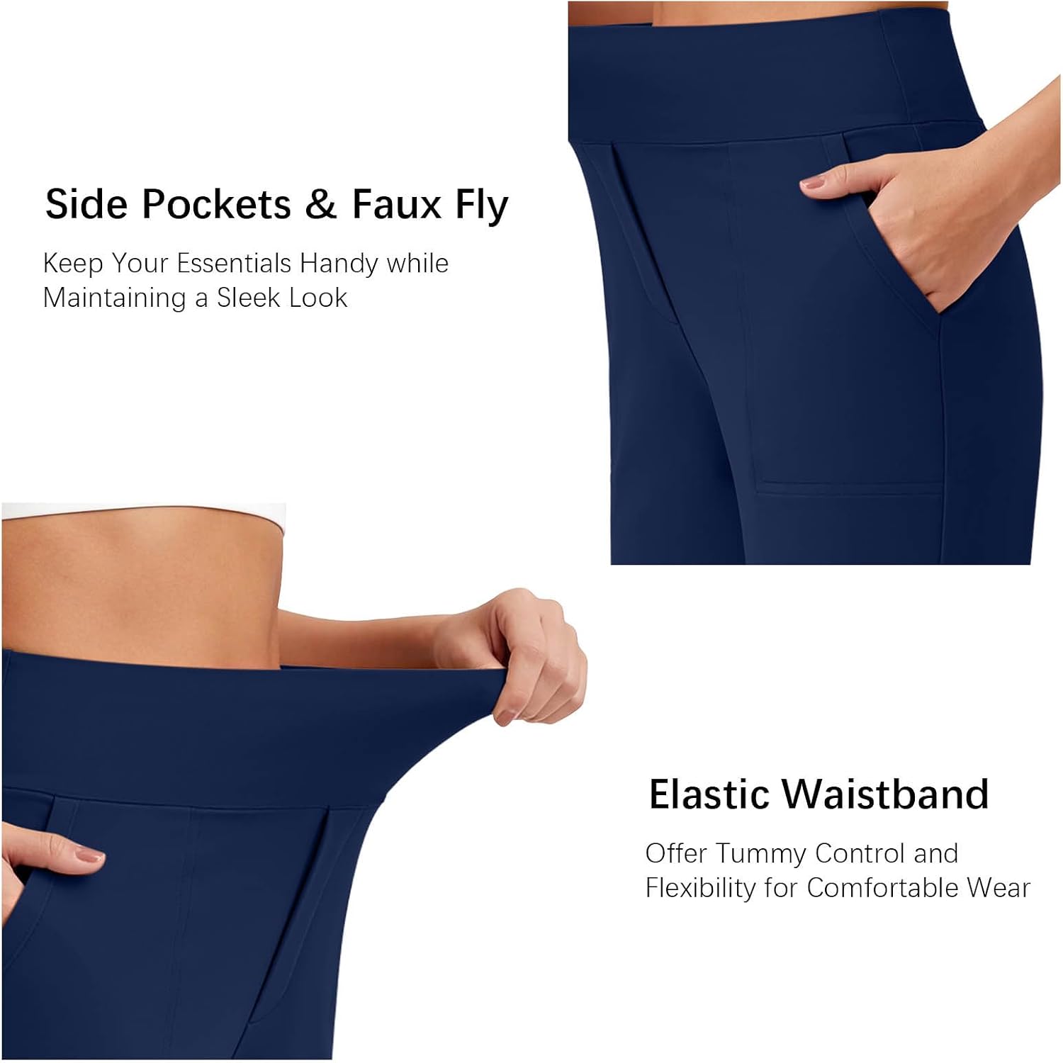 Athletic Yoga Shorts for Women High Waisted Stretchy Casual Shorts Summer Tummy Control Workout Bottom with Pockets