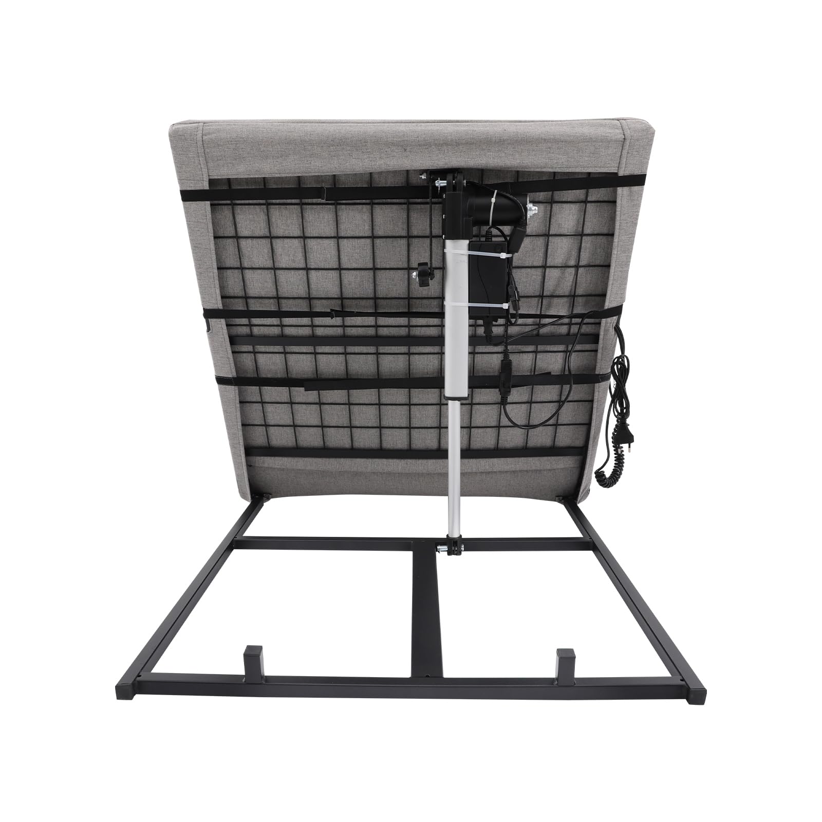 Dossier CosyLift, dossier électrique relevable, angle réglable de 2 à 80 °, avec télécommande, amovible et pliable, capacité de charge de 300 kg, 120 x 75 x 12 ~ 73 cm