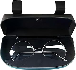 Sunglass Holder for Car Visor Clip, Shockproof Double-Clip-On Glasses Holder for Car, Universal Vehicle Car Visor Accessories Car Sun Visor Glasses Storage Box, Auto Mount Sunglasses Box