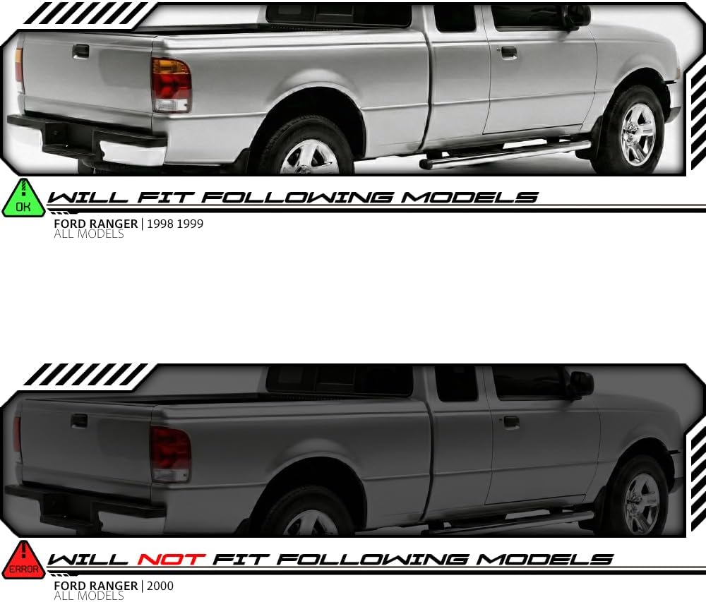 EPIC LIGHTING Halogen Replacement Spec Tail Lights Compatible with FORD 98-99 RANGER - Pair