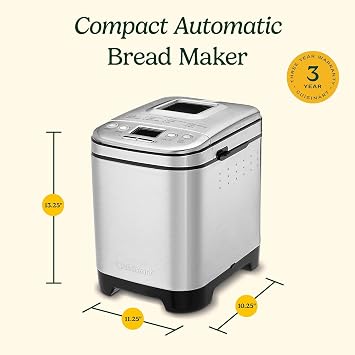 Cuisinart CBK-110C Compact Automatic Bread Maker, Stainless Steel