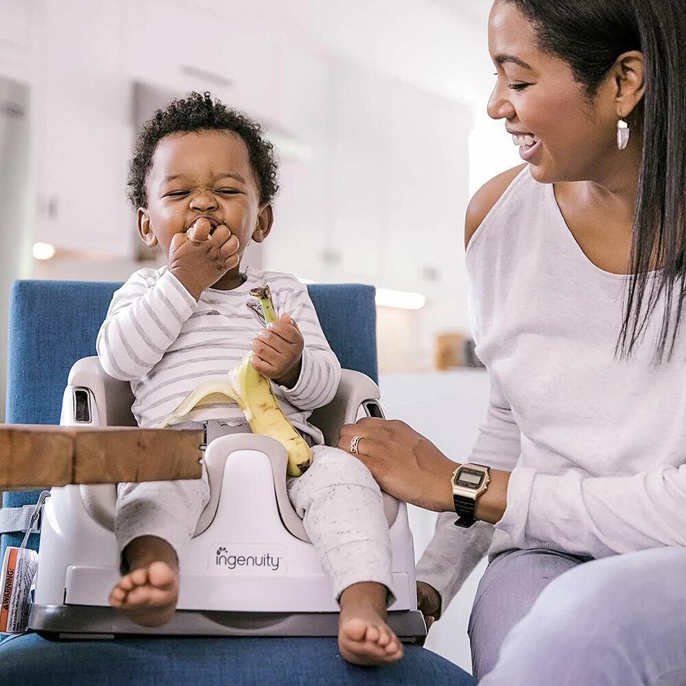 インジェニュイティ Ingenuity ベビーベース ベビーローチェア ベビーソファ【6ヶ月~】 ダイニングチェア用取付けベルト入り トレイ収納可 カシミヤ 10678