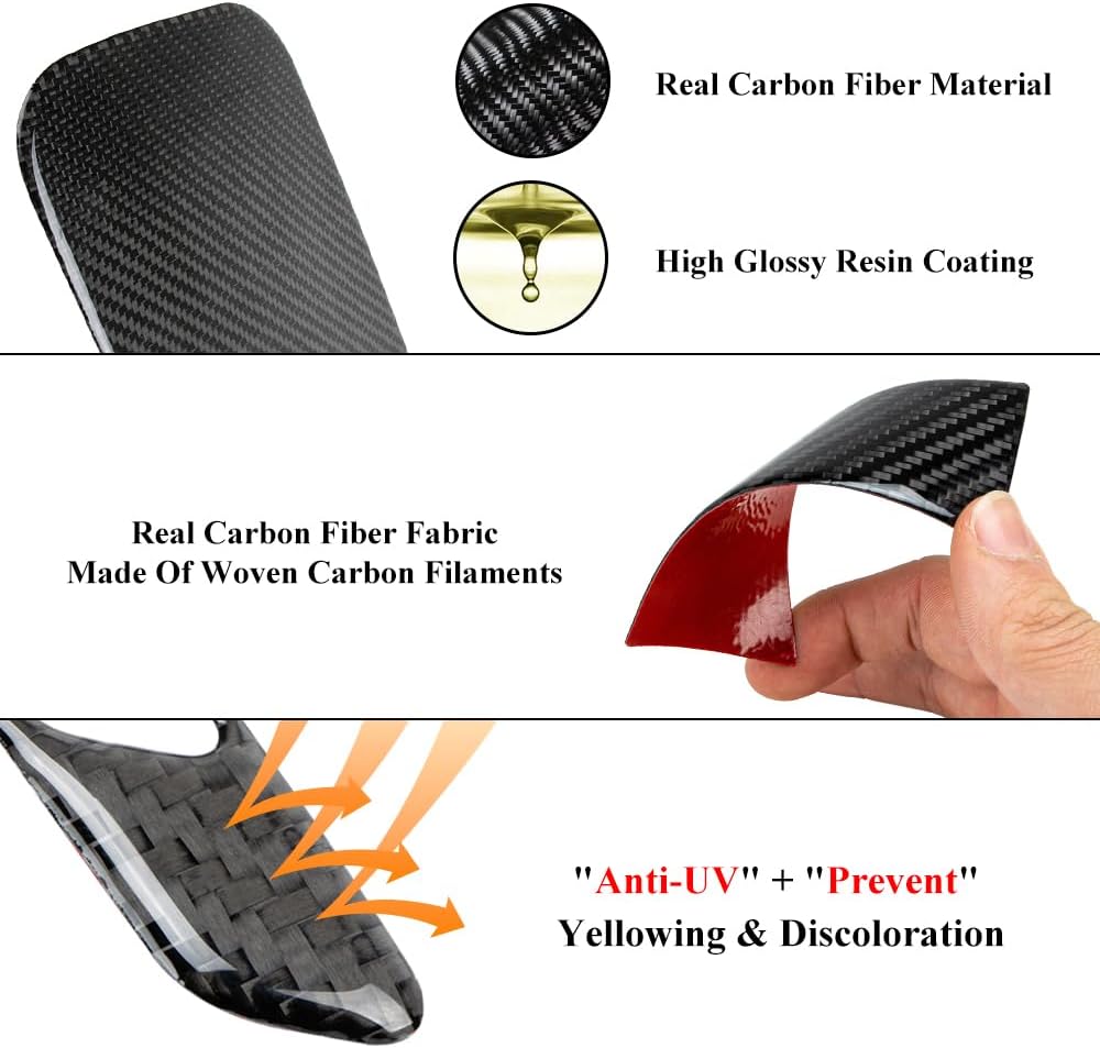 AeroBon C5 Real Carbon Fiber Interior Cover Trim Compatible with 1997-2004 Chevrolet Corvette C5 Coupe and Convertible Door Sill Plate