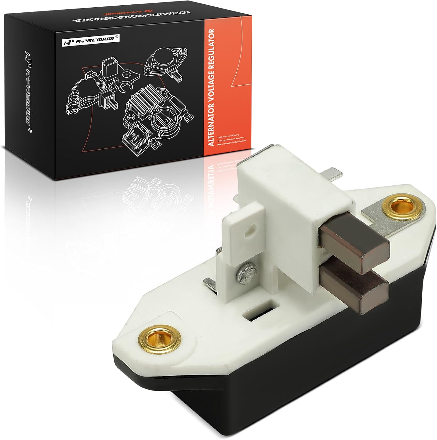 A-Premium Alternator Voltage Regulator Compatible with Volkswagen Jetta, Scirocco & BMW 325, 318i, 325e, 528e, 733i, M6 & Jaguar XJ, XJ6 & Audi 100 Series & Ferrari 512 BB & Ford Escort & Renault R15