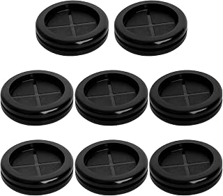 Hole Rubber Grommet 1-1/2" Drill Hole 1-3/16" Inside Diameter Hole Plugs for Wire Protection, Firewall Hole Plug Grommets, Double-Sided Round Wire Grommets, 8PCS (Black)