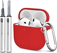Vista 285 de Funda para AirPods Pro con kit de limpieza, funda de silicona suave para Apple AirPod Pro de 1ª/2ª generación, accesorios de funda AirPods Pro/Pro 2