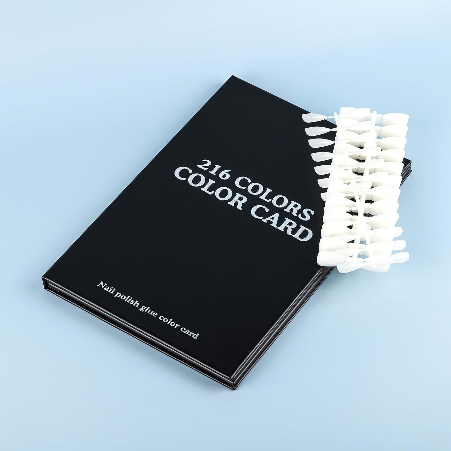 NMKL38 216 Nail Color Display Book with 240 Nail Tips,Professional Nail Color Swatches Book for Nail Polish UV Gel,Nails Salon